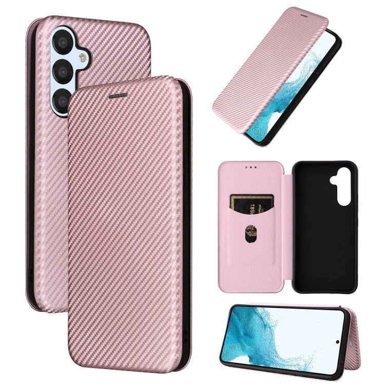 Carbon Fiber Texture Flip Leather Phone Case, For vivo X90 Pro+ 5G, For Fujitsu Arrows N F-51C, For Google Pixel 7a, For Huawei nova 10, For Ulefone Note 14, For Samsung Galaxy A34 5G, For Samsung Galaxy A54 5G