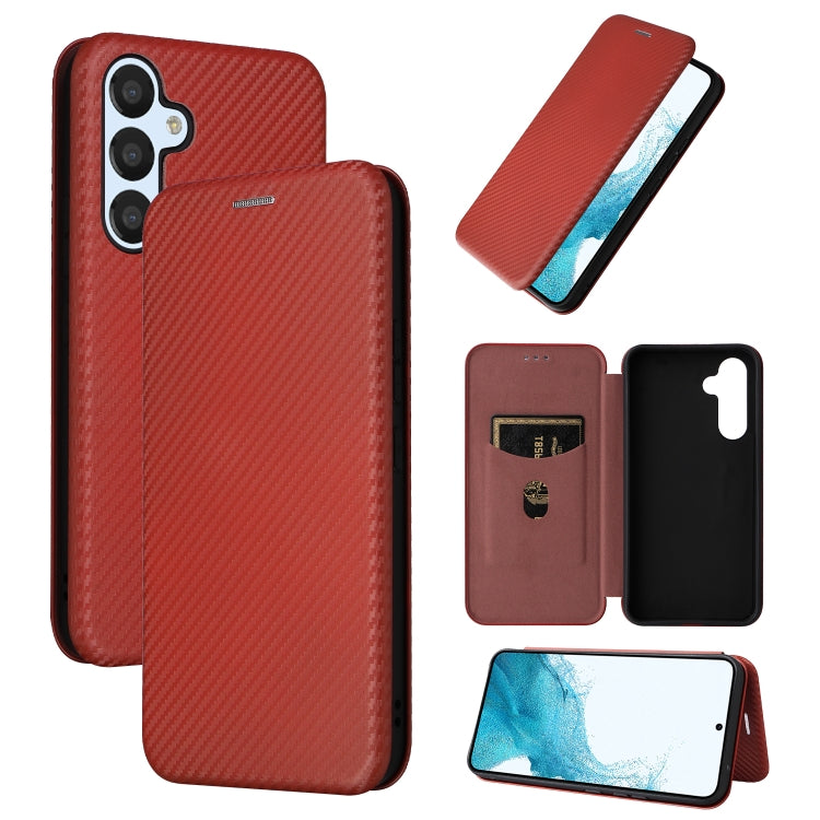 Carbon Fiber Texture Flip Leather Phone Case, For vivo X90 Pro+ 5G, For Fujitsu Arrows N F-51C, For Google Pixel 7a, For Huawei nova 10, For Ulefone Note 14, For Samsung Galaxy A34 5G, For Samsung Galaxy A54 5G
