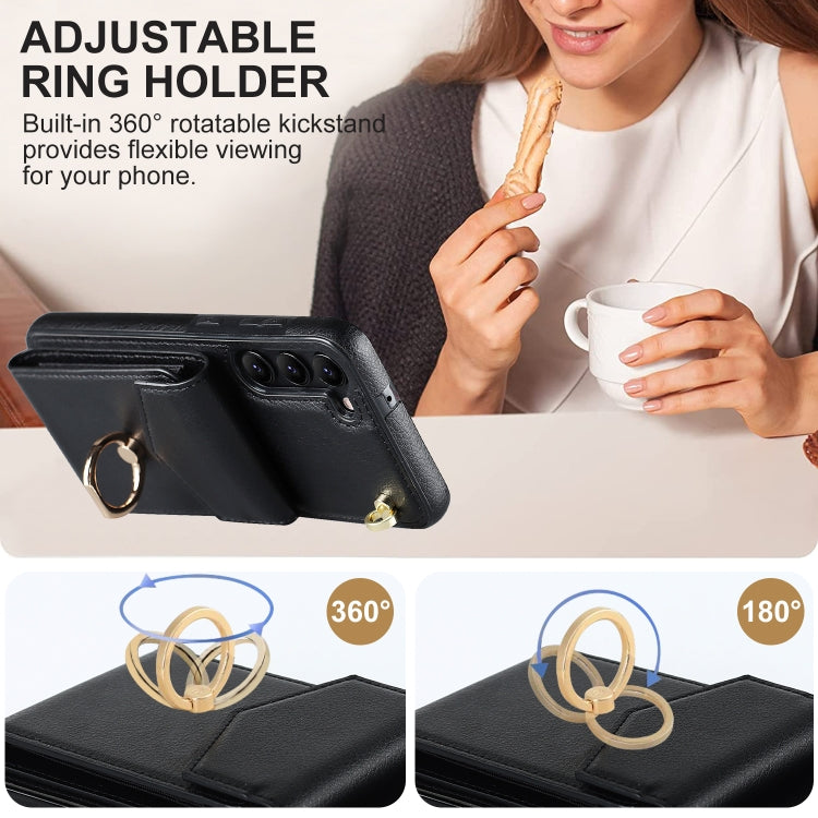Ring Holder RFID Card Slot Phone Case, For Samsung Galaxy S23 5G, For Samsung Galaxy S24 Ultra 5G, For Samsung Galaxy A54 5G, For Samsung Galaxy S23+ 5G, For Samsung Galaxy S24+ 5G, For Samsung Galaxy S24 5G, For Samsung Galaxy A12                     ...