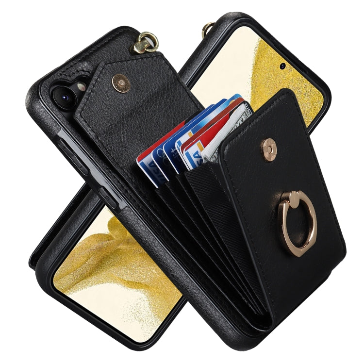 Ring Holder RFID Card Slot Phone Case, For Samsung Galaxy S23 5G, For Samsung Galaxy S24 Ultra 5G, For Samsung Galaxy A54 5G, For Samsung Galaxy S23+ 5G, For Samsung Galaxy S24+ 5G, For Samsung Galaxy S24 5G, For Samsung Galaxy A12                     ...