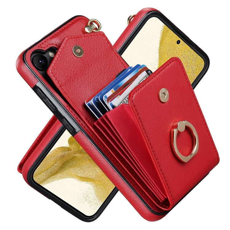 Ring Holder RFID Card Slot Phone Case, For Samsung Galaxy S23 5G, For Samsung Galaxy S24 Ultra 5G, For Samsung Galaxy A54 5G, For Samsung Galaxy S23+ 5G, For Samsung Galaxy S24+ 5G, For Samsung Galaxy S24 5G, For Samsung Galaxy A12                     ...