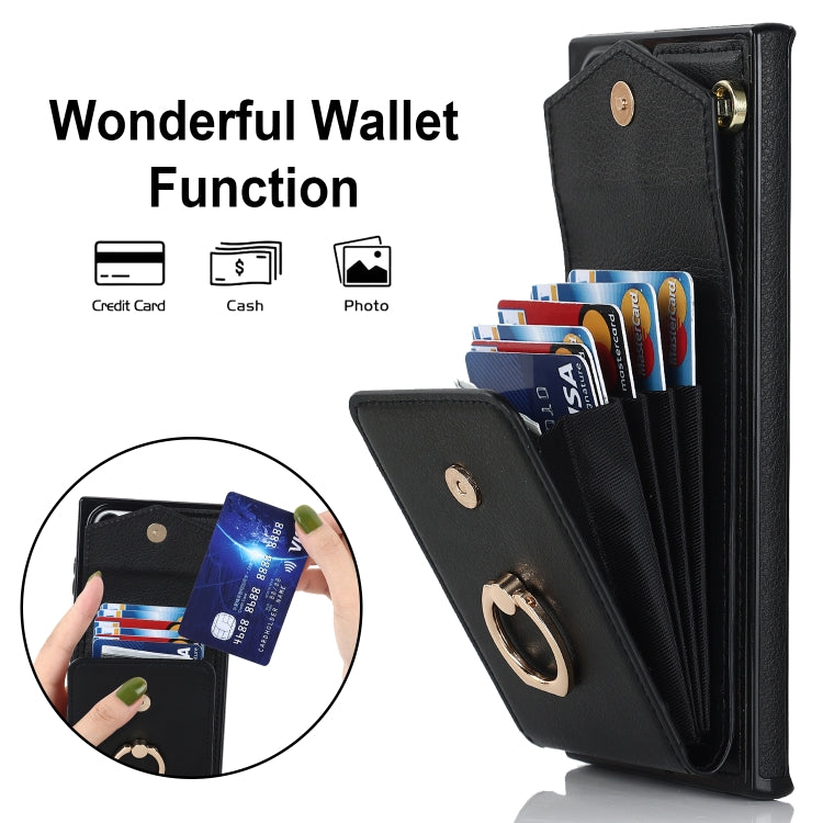Ring Holder RFID Card Slot Phone Case, For Samsung Galaxy S23 Ultra 5G