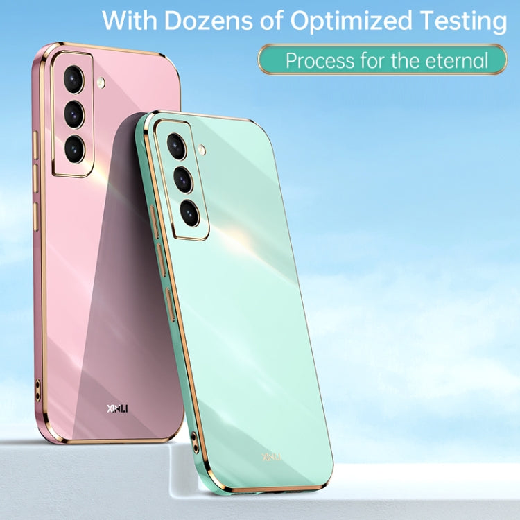 XINLI Straight Edge 6D Electroplate TPU Phone Case with Ring Holder, For Samsung Galaxy S21 5G, For Samsung Galaxy S21+ 5G, For Samsung Galaxy S21 Ultra 5G