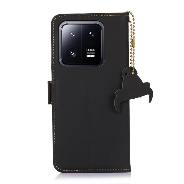 Genuine Leather Magnetic RFID Leather Phone Case, For Xiaomi 13, For Xiaomi 13 Pro