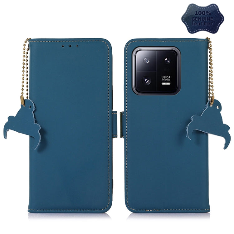 Genuine Leather Magnetic RFID Leather Phone Case, For Xiaomi 13, For Xiaomi 13 Pro