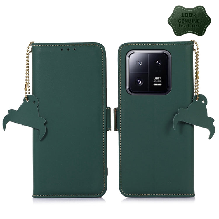 Genuine Leather Magnetic RFID Leather Phone Case, For Xiaomi 13, For Xiaomi 13 Pro