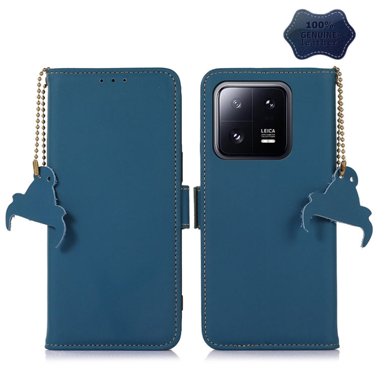 Genuine Leather Magnetic RFID Leather Phone Case, For Xiaomi 13, For Xiaomi 13 Pro