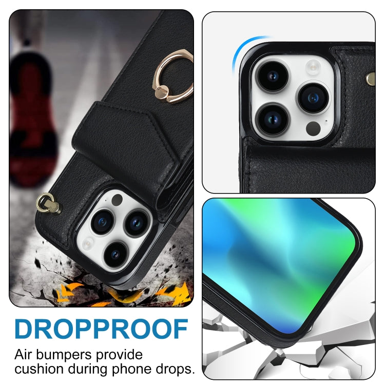 Ring Holder RFID Card Slot Phone Case with Long Lanyard, For iPhone 14, For iPhone 14 Plus, For iPhone 14 Pro, For iPhone 14 Pro Max, For Samsung Galaxy S22 5G, For Samsung Galaxy S22+ 5G, For Samsung Galaxy S22 Ultra 5G, For Samsung Galaxy S23 5G     ...