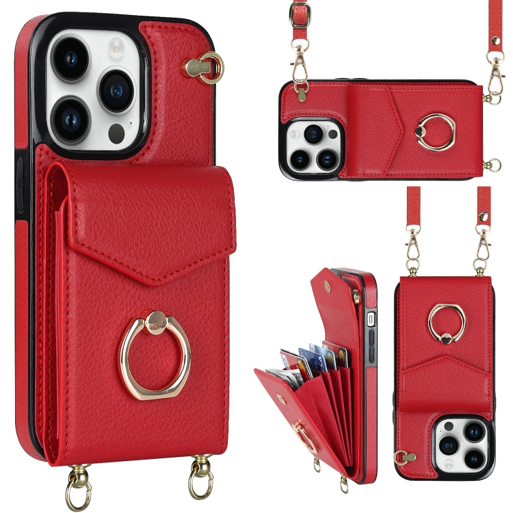 Ring Holder RFID Card Slot Phone Case with Long Lanyard, For iPhone 14, For iPhone 14 Plus, For iPhone 14 Pro, For iPhone 14 Pro Max, For Samsung Galaxy S22 5G, For Samsung Galaxy S22+ 5G, For Samsung Galaxy S22 Ultra 5G, For Samsung Galaxy S23 5G     ...