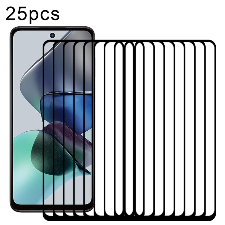 25pcs Full Glue Full Screen Tempered Glass Film, For Motorola Moto G73 (25 PCS), For Motorola Moto G23 (25 PCS), For Motorola Moto G13 (25 PCS), For Motorola Moto E13 (25 PCS)