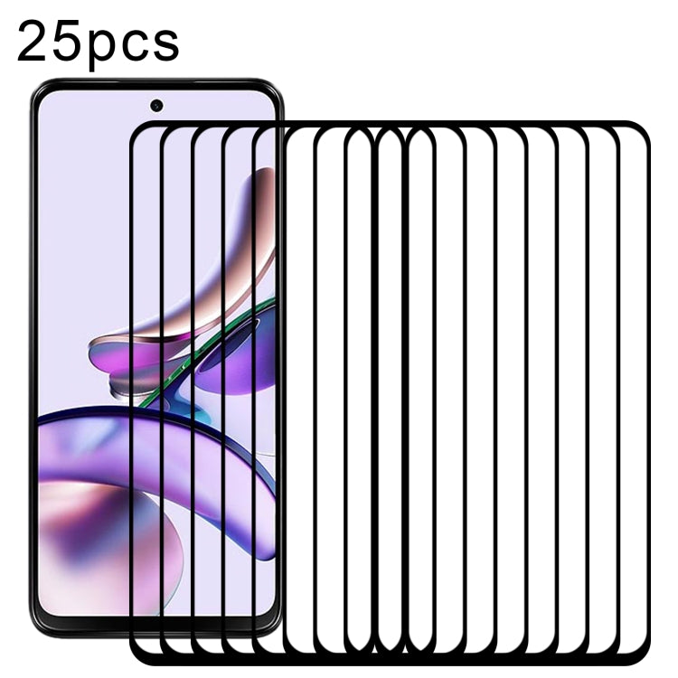 25pcs Full Glue Full Screen Tempered Glass Film, For Motorola Moto G73 (25 PCS), For Motorola Moto G23 (25 PCS), For Motorola Moto G13 (25 PCS), For Motorola Moto E13 (25 PCS)