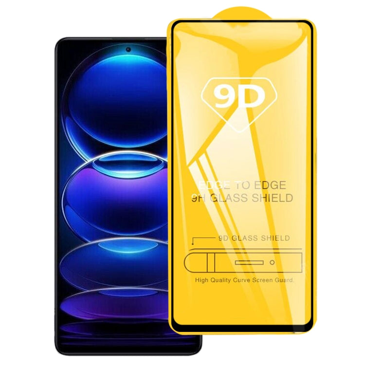 9D Full Glue Full Screen Tempered Glass Film, For Xiaomi Redmi Note 12 Pro/12 Pro+ Global/12R Pro (1 PCS)