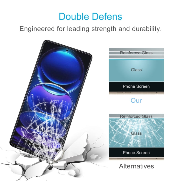 50pcs 0.26mm 9H 2.5D Tempered Glass Film, For Xiaomi Redmi Note 12 Pro/12 Pro+ Global/12R Pro (50 PCS)