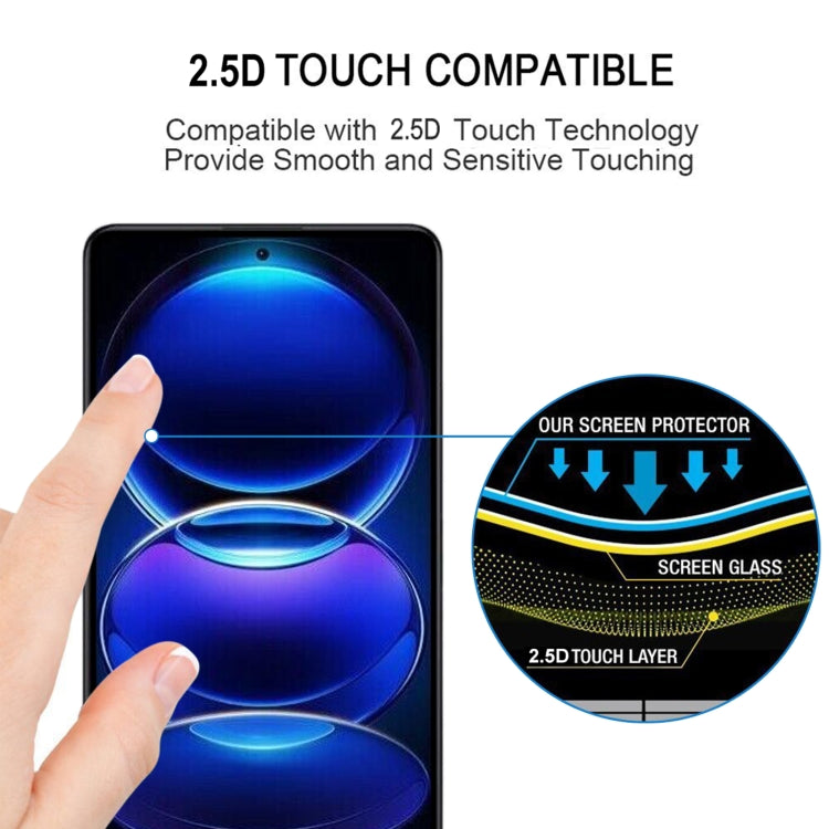 Full Glue Full Cover Screen Protector Tempered Glass Film, For Xiaomi Redmi Note 12 Pro/12 Pro+ Global/12R Pro (1 PC)