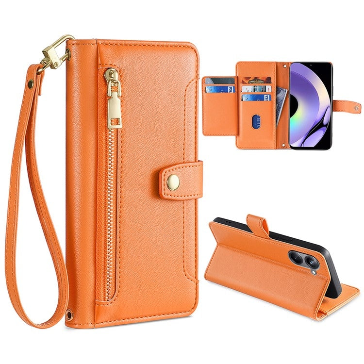 Sheep Texture Cross-body Zipper Wallet Leather Phone Case, For Realme 10 Pro 5G, For Realme GT2 Pro, For vivo X60, For vivo X90, For vivo X90 Pro / X90 Pro+, For Google Pixel 7 5G, For Google Pixel 7 Pro, For ASUS Zenfone 9 / Zenfone 9Z