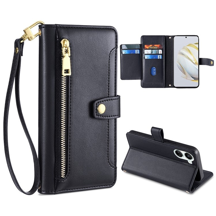 Sheep Texture Cross-body Zipper Wallet Leather Phone Case, For Huawei P50, For Huawei P Smart Z / Enjoy 10 Plus, For Huawei Nova 10 Pro, For Huawei Mate 50, For Huawei Nova 10 SE, For Meizu Note 9, For Nokia C21 Plus, For Nokia X30 5G