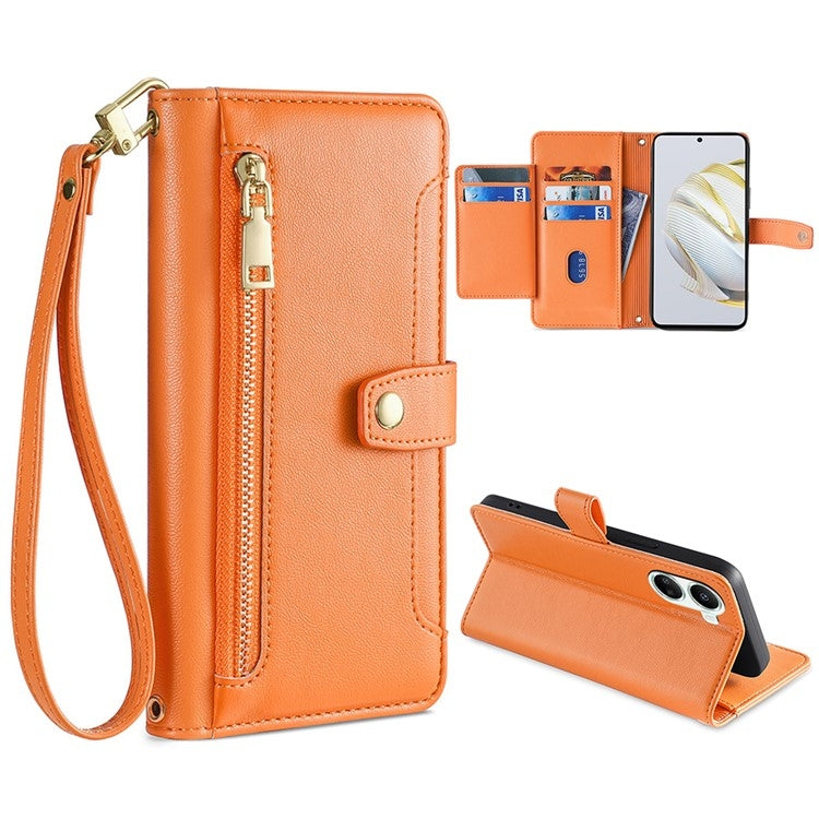 Sheep Texture Cross-body Zipper Wallet Leather Phone Case, For Huawei P50, For Huawei P Smart Z / Enjoy 10 Plus, For Huawei Nova 10 Pro, For Huawei Mate 50, For Huawei Nova 10 SE, For Meizu Note 9, For Nokia C21 Plus, For Nokia X30 5G