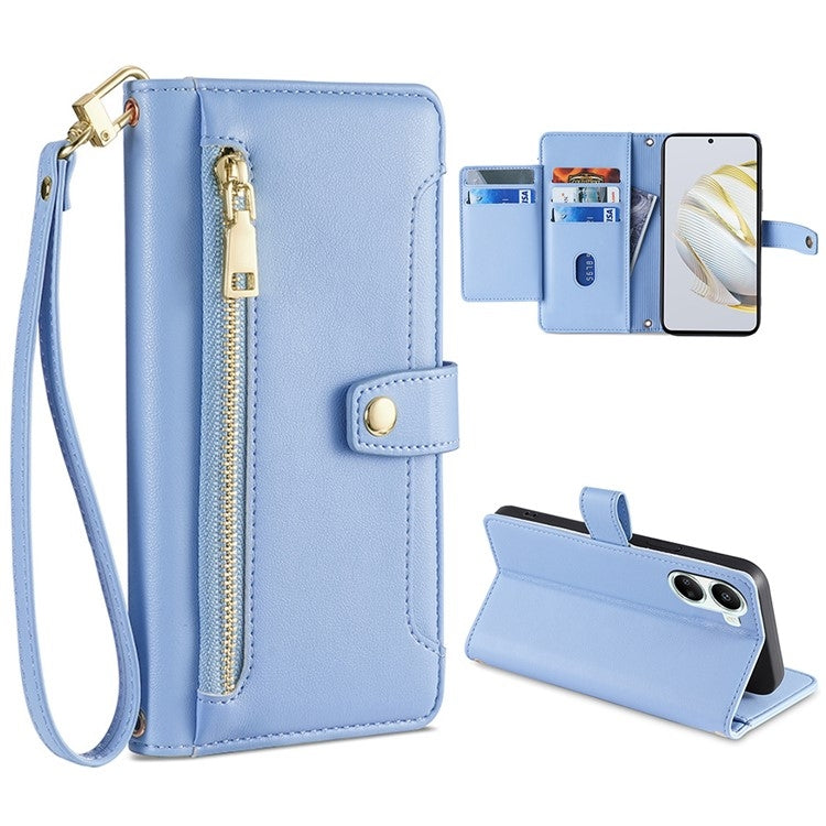 Sheep Texture Cross-body Zipper Wallet Leather Phone Case, For Huawei P50, For Huawei P Smart Z / Enjoy 10 Plus, For Huawei Nova 10 Pro, For Huawei Mate 50, For Huawei Nova 10 SE, For Meizu Note 9, For Nokia C21 Plus, For Nokia X30 5G