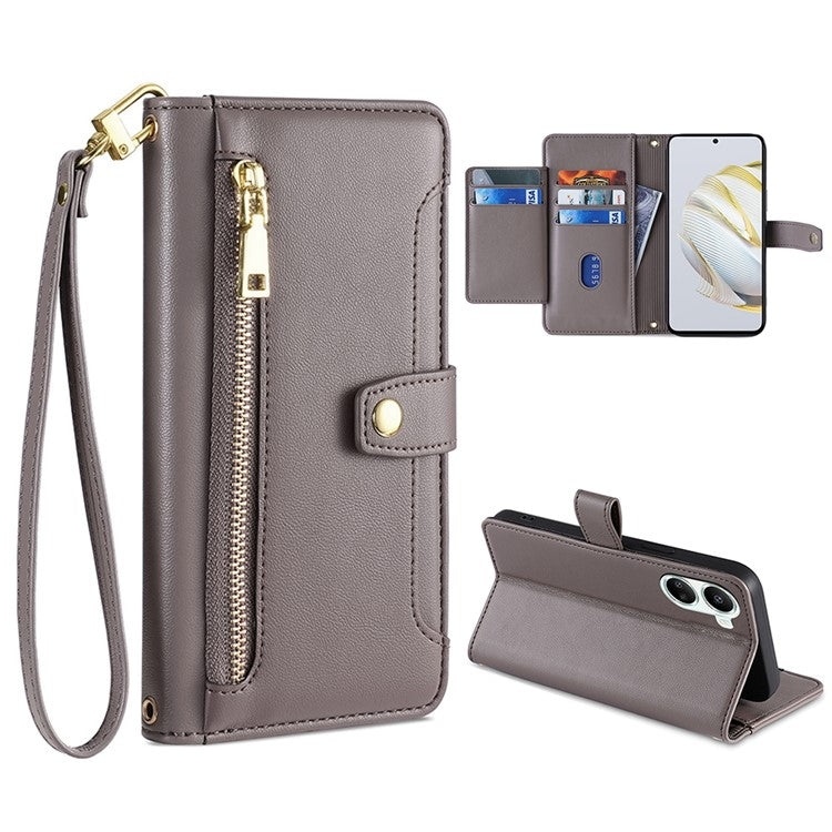 Sheep Texture Cross-body Zipper Wallet Leather Phone Case, For Huawei P50, For Huawei P Smart Z / Enjoy 10 Plus, For Huawei Nova 10 Pro, For Huawei Mate 50, For Huawei Nova 10 SE, For Meizu Note 9, For Nokia C21 Plus, For Nokia X30 5G