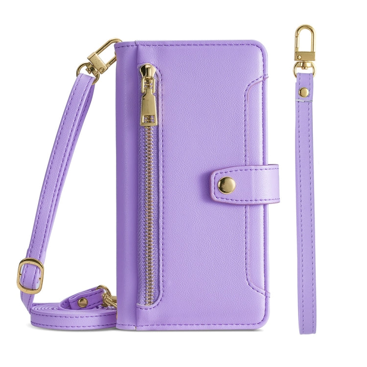 Sheep Texture Cross-body Zipper Wallet Leather Phone Case, For Huawei P50, For Huawei P Smart Z / Enjoy 10 Plus, For Huawei Nova 10 Pro, For Huawei Mate 50, For Huawei Nova 10 SE, For Meizu Note 9, For Nokia C21 Plus, For Nokia X30 5G