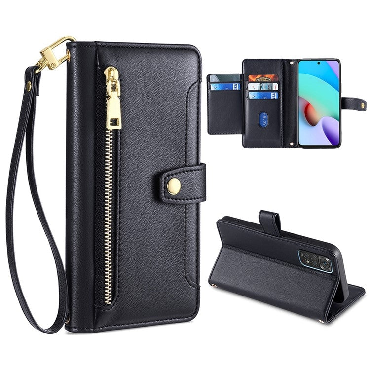 Sheep Texture Cross-body Zipper Wallet Leather Phone Case, For Xiaomi Redmi Note 11 4G Global / Note 11S, For Xiaomi Redmi K50 Ultra, For Xiaomi Civi 2 5G, For Xiaomi Redmi K40 Gaming, For OnePlus 10 Pro 5G, For OnePlus Ace Racing