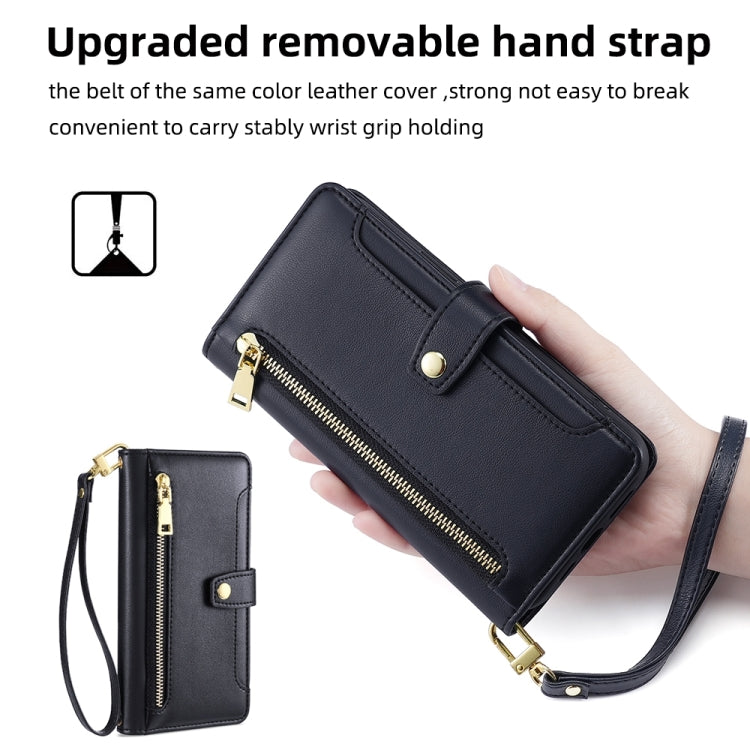 Sheep Texture Cross-body Zipper Wallet Leather Phone Case, For Xiaomi Redmi Note 11 4G Global / Note 11S, For Xiaomi Redmi K50 Ultra, For Xiaomi Civi 2 5G, For Xiaomi Redmi K40 Gaming, For OnePlus 10 Pro 5G, For OnePlus Ace Racing