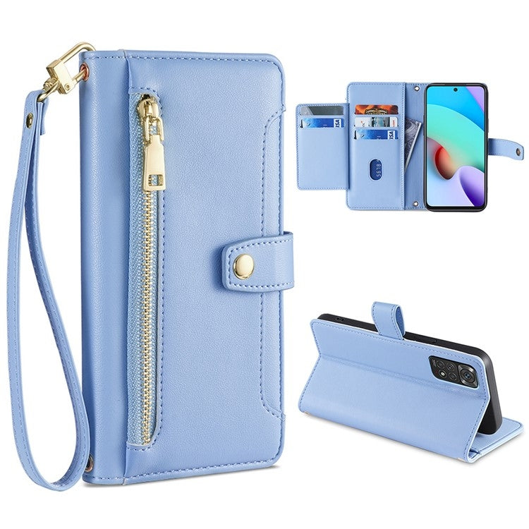 Sheep Texture Cross-body Zipper Wallet Leather Phone Case, For Xiaomi Redmi Note 11 4G Global / Note 11S, For Xiaomi Redmi K50 Ultra, For Xiaomi Civi 2 5G, For Xiaomi Redmi K40 Gaming, For OnePlus 10 Pro 5G, For OnePlus Ace Racing