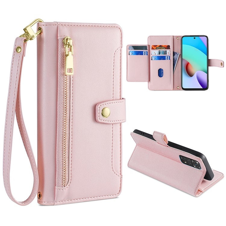 Sheep Texture Cross-body Zipper Wallet Leather Phone Case, For Xiaomi Redmi Note 11 4G Global / Note 11S, For Xiaomi Redmi K50 Ultra, For Xiaomi Civi 2 5G, For Xiaomi Redmi K40 Gaming, For OnePlus 10 Pro 5G, For OnePlus Ace Racing