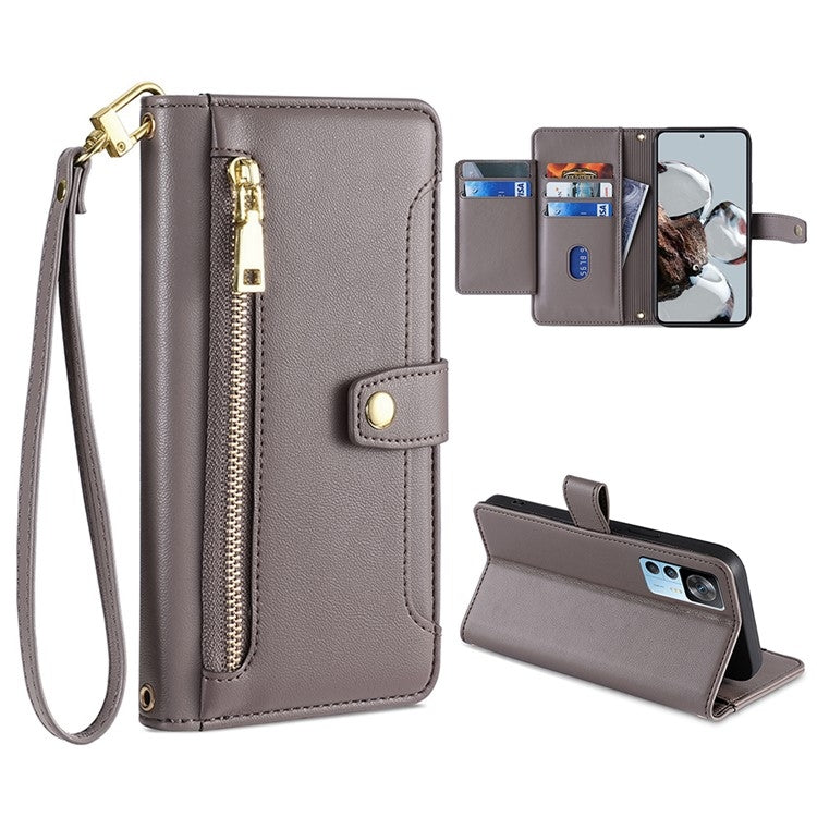 Sheep Texture Cross-body Zipper Wallet Leather Phone Case, For Xiaomi Redmi Note 11 4G Global / Note 11S, For Xiaomi Redmi K50 Ultra, For Xiaomi Civi 2 5G, For Xiaomi Redmi K40 Gaming, For OnePlus 10 Pro 5G, For OnePlus Ace Racing