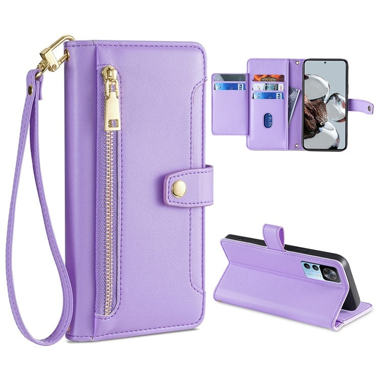 Sheep Texture Cross-body Zipper Wallet Leather Phone Case, For Xiaomi Redmi Note 11 4G Global / Note 11S, For Xiaomi Redmi K50 Ultra, For Xiaomi Civi 2 5G, For Xiaomi Redmi K40 Gaming, For OnePlus 10 Pro 5G, For OnePlus Ace Racing
