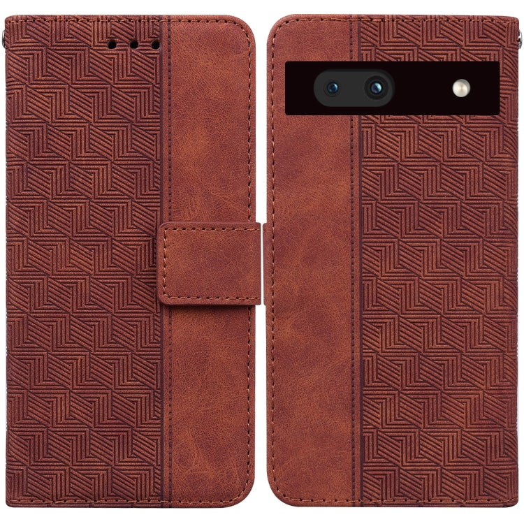 Geometric Embossed Flip Leather Phone Case, For Google Pixel 7a, For Infinix Hot 20 Play, For Samsung Galaxy A34 5G, For Samsung Galaxy A54 5G, For OPPO A58, For Tecno Pova 4 Pro