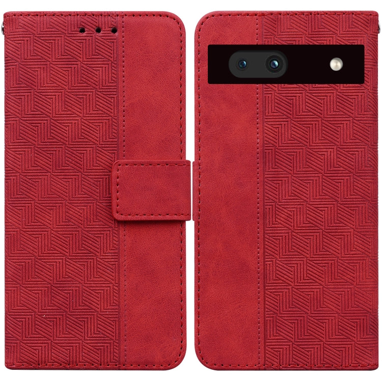 Geometric Embossed Flip Leather Phone Case, For Google Pixel 7a, For Infinix Hot 20 Play, For Samsung Galaxy A34 5G, For Samsung Galaxy A54 5G, For OPPO A58, For Tecno Pova 4 Pro