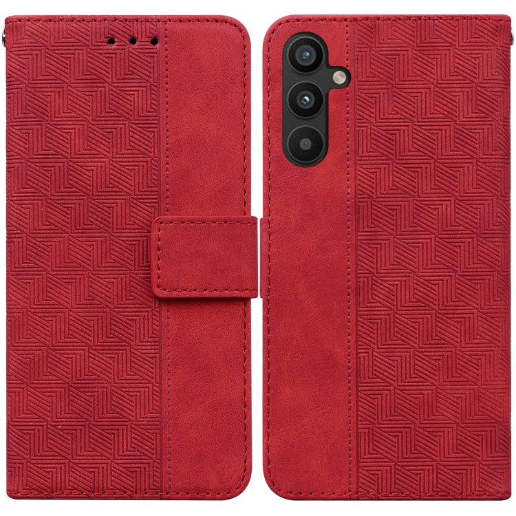 Geometric Embossed Flip Leather Phone Case, For Google Pixel 7a, For Infinix Hot 20 Play, For Samsung Galaxy A34 5G, For Samsung Galaxy A54 5G, For OPPO A58, For Tecno Pova 4 Pro