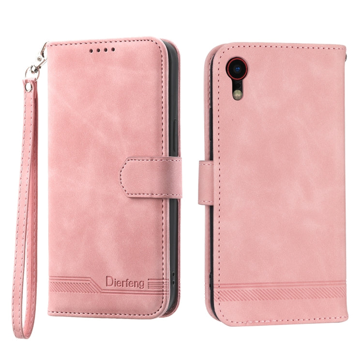 Dierfeng Dream Line TPU + PU Leather Phone Case, For iPhone XS Max, For iPhone XR, For iPhone X/XS, For iPhone 6 Plus/7 Plus/8 Plus, For iPhone 6/7/8/SE 2020/SE 2022