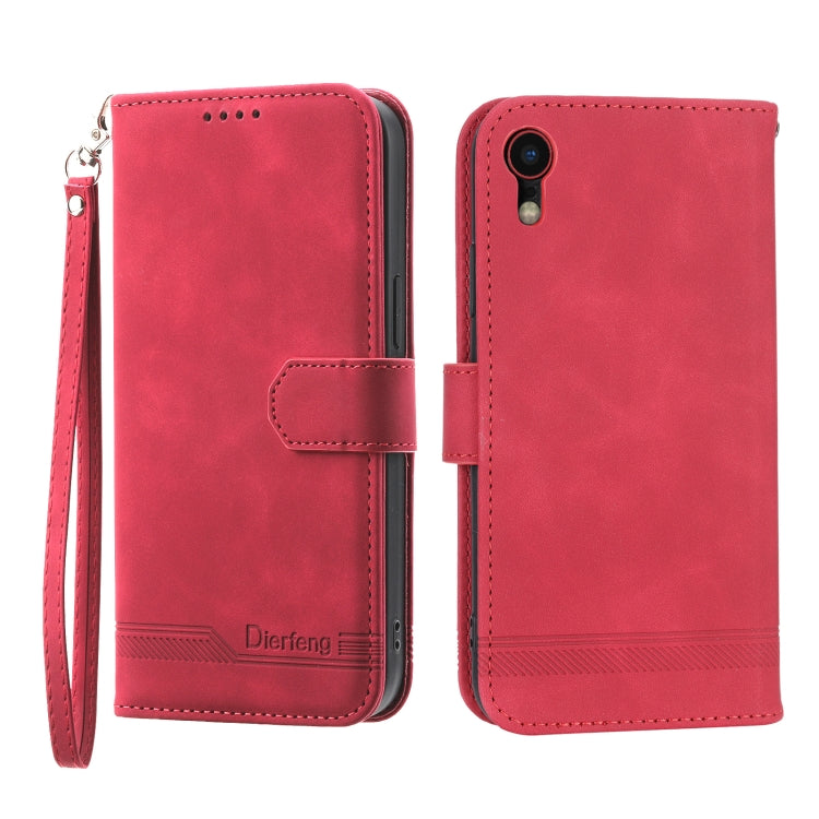 Dierfeng Dream Line TPU + PU Leather Phone Case, For iPhone XS Max, For iPhone XR, For iPhone X/XS, For iPhone 6 Plus/7 Plus/8 Plus, For iPhone 6/7/8/SE 2020/SE 2022