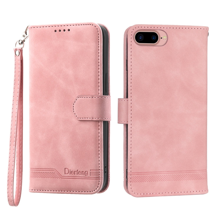 Dierfeng Dream Line TPU + PU Leather Phone Case, For iPhone XS Max, For iPhone XR, For iPhone X/XS, For iPhone 6 Plus/7 Plus/8 Plus, For iPhone 6/7/8/SE 2020/SE 2022