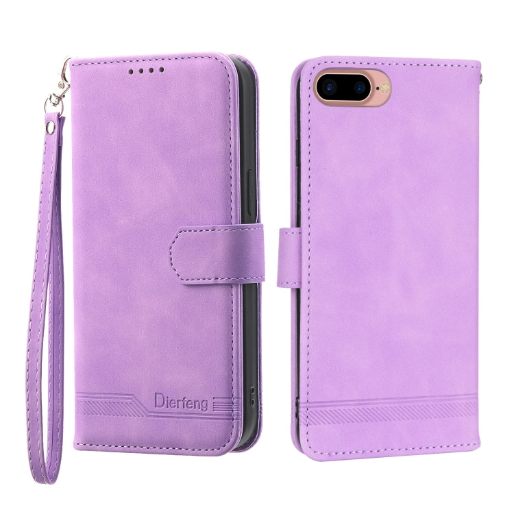 Dierfeng Dream Line TPU + PU Leather Phone Case, For iPhone XS Max, For iPhone XR, For iPhone X/XS, For iPhone 6 Plus/7 Plus/8 Plus, For iPhone 6/7/8/SE 2020/SE 2022