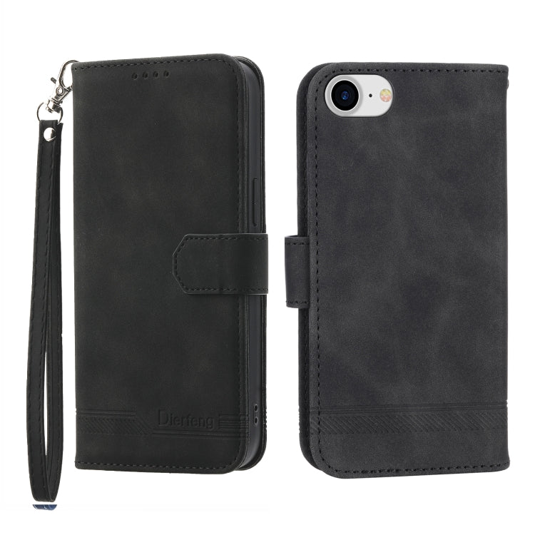 Dierfeng Dream Line TPU + PU Leather Phone Case, For iPhone XS Max, For iPhone XR, For iPhone X/XS, For iPhone 6 Plus/7 Plus/8 Plus, For iPhone 6/7/8/SE 2020/SE 2022