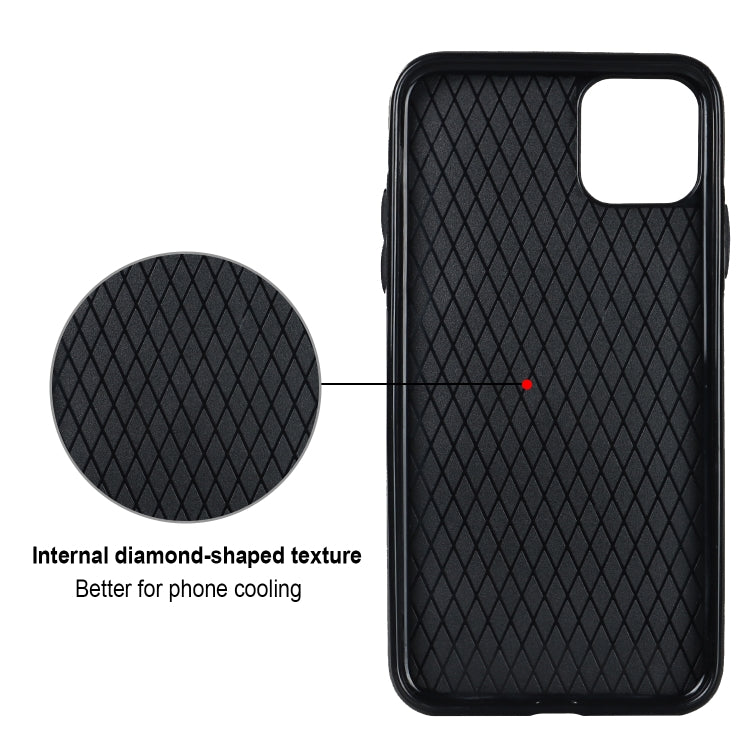 Rhombic PU Leather Phone Case with Ring Holder, For iPhone 11 Pro, For iPhone 11 Pro Max, For iPhone X / XS, For iPhone XR, For iPhone XS Max, For iPhone SE 2020 / SE 2022 / 7 / 8