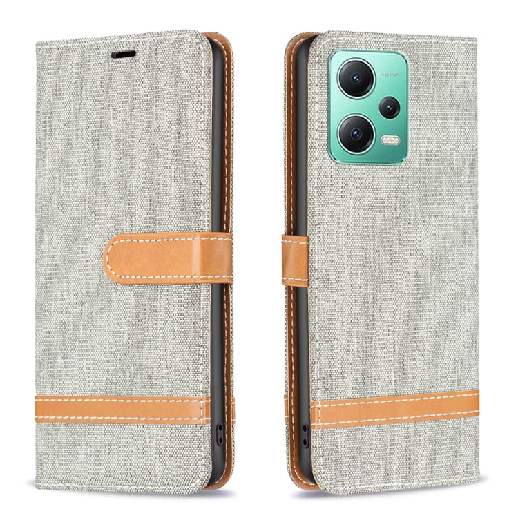 Color Block Denim Texture Leather Phone Case, For Xiaomi Redmi Note 12 Global, For Xiaomi Redmi Note 12S 4G / Note 11, For Xiaomi Poco F5 5G / Redmi Note 12 Turbo