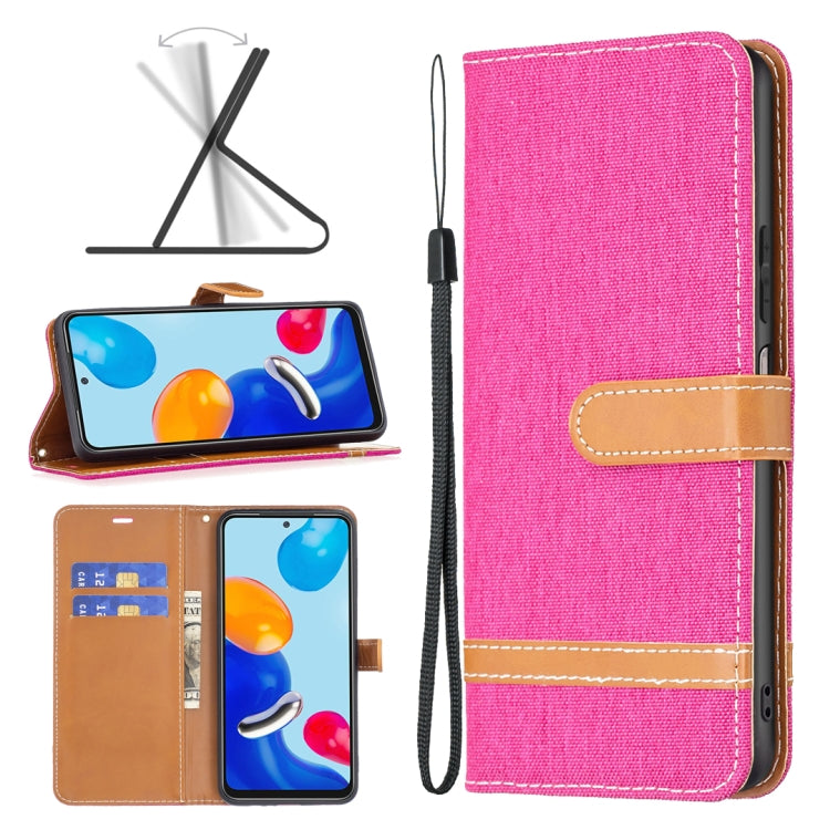 Color Block Denim Texture Leather Phone Case, For Xiaomi Redmi Note 12 Global, For Xiaomi Redmi Note 12S 4G / Note 11, For Xiaomi Poco F5 5G / Redmi Note 12 Turbo
