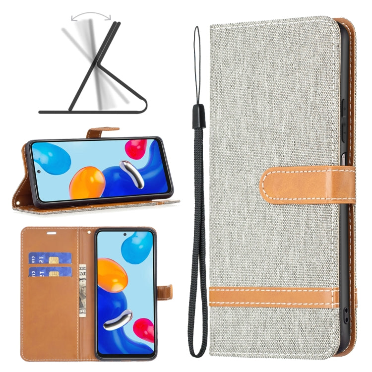 Color Block Denim Texture Leather Phone Case, For Xiaomi Redmi Note 12 Global, For Xiaomi Redmi Note 12S 4G / Note 11, For Xiaomi Poco F5 5G / Redmi Note 12 Turbo