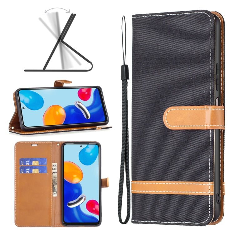 Color Block Denim Texture Leather Phone Case, For Xiaomi Redmi Note 12 Global, For Xiaomi Redmi Note 12S 4G / Note 11, For Xiaomi Poco F5 5G / Redmi Note 12 Turbo