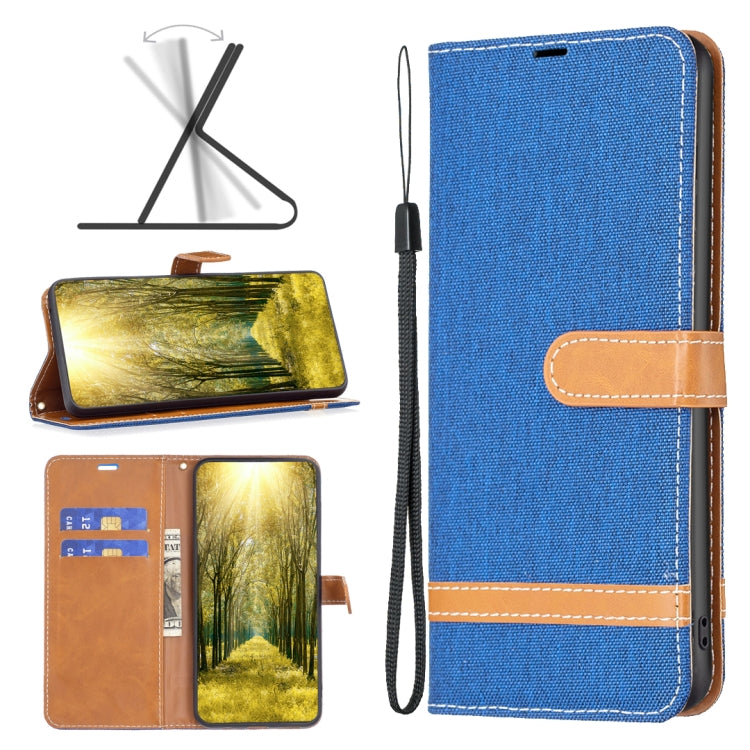 Color Block Denim Texture Leather Phone Case, For Xiaomi Redmi Note 12 Global, For Xiaomi Redmi Note 12S 4G / Note 11, For Xiaomi Poco F5 5G / Redmi Note 12 Turbo