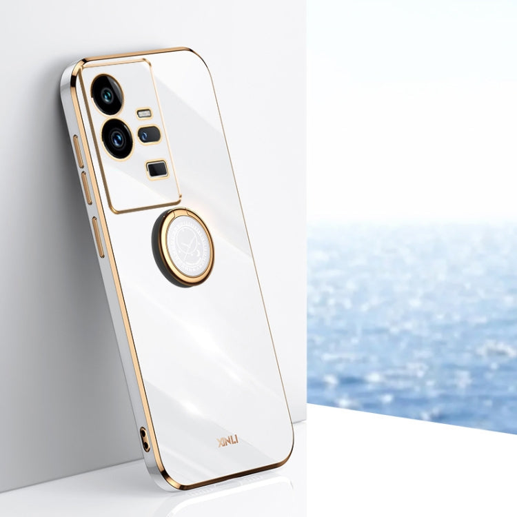 XINLI Straight Edge 6D Electroplate TPU Phone Case with Ring Holder, For vivo iQOO 11 Pro 5G, For Xiaomi Redmi 12C 4G, For Xiaomi Redmi Note 12 Pro Speed, For Honor 80 GT 5G, For Honor 80 Pro Flat