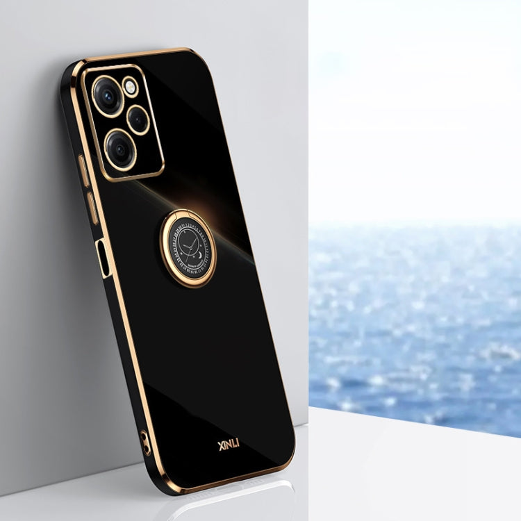 XINLI Straight Edge 6D Electroplate TPU Phone Case with Ring Holder, For vivo iQOO 11 Pro 5G, For Xiaomi Redmi 12C 4G, For Xiaomi Redmi Note 12 Pro Speed, For Honor 80 GT 5G, For Honor 80 Pro Flat