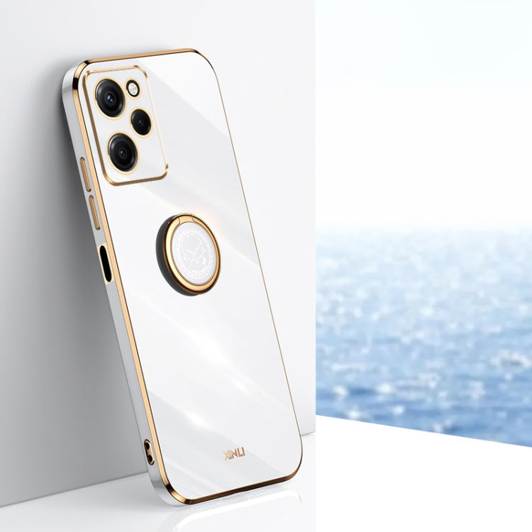 XINLI Straight Edge 6D Electroplate TPU Phone Case with Ring Holder, For vivo iQOO 11 Pro 5G, For Xiaomi Redmi 12C 4G, For Xiaomi Redmi Note 12 Pro Speed, For Honor 80 GT 5G, For Honor 80 Pro Flat