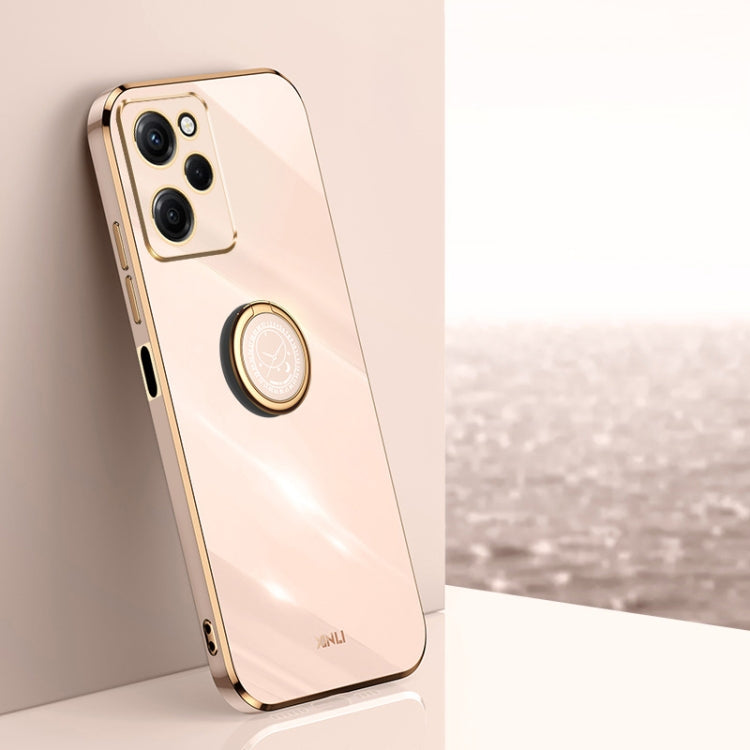 XINLI Straight Edge 6D Electroplate TPU Phone Case with Ring Holder, For vivo iQOO 11 Pro 5G, For Xiaomi Redmi 12C 4G, For Xiaomi Redmi Note 12 Pro Speed, For Honor 80 GT 5G, For Honor 80 Pro Flat