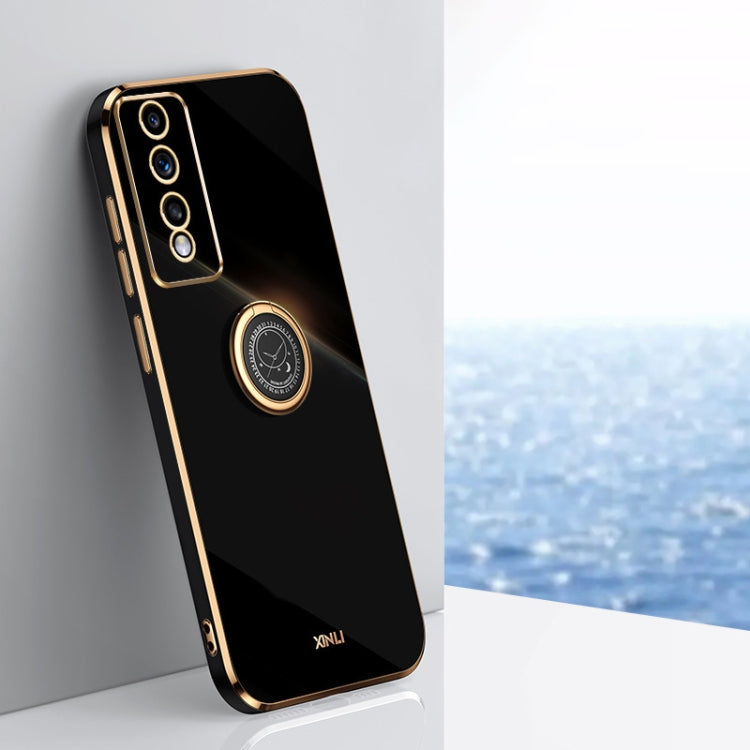 XINLI Straight Edge 6D Electroplate TPU Phone Case with Ring Holder, For vivo iQOO 11 Pro 5G, For Xiaomi Redmi 12C 4G, For Xiaomi Redmi Note 12 Pro Speed, For Honor 80 GT 5G, For Honor 80 Pro Flat