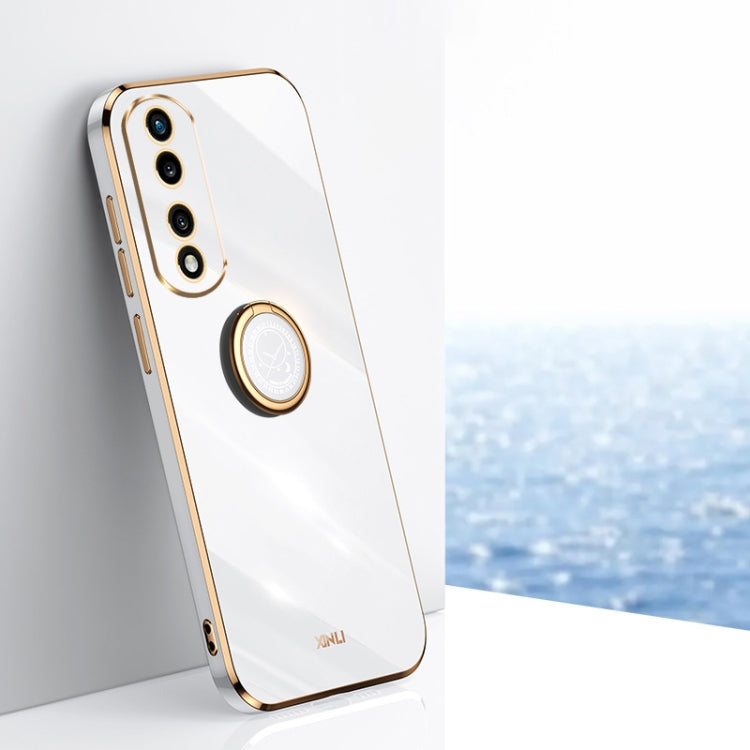 XINLI Straight Edge 6D Electroplate TPU Phone Case with Ring Holder, For vivo iQOO 11 Pro 5G, For Xiaomi Redmi 12C 4G, For Xiaomi Redmi Note 12 Pro Speed, For Honor 80 GT 5G, For Honor 80 Pro Flat